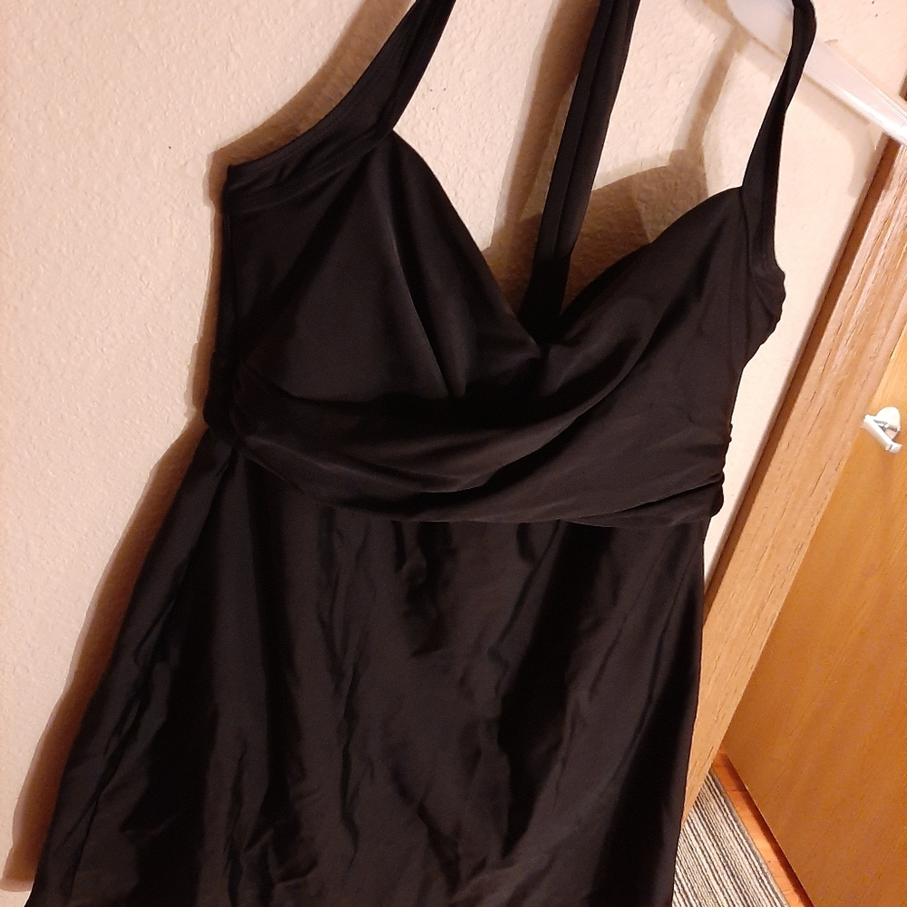 Black swim dress